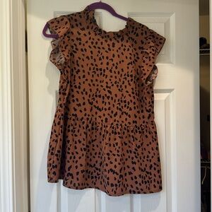 Cheetah print blouse